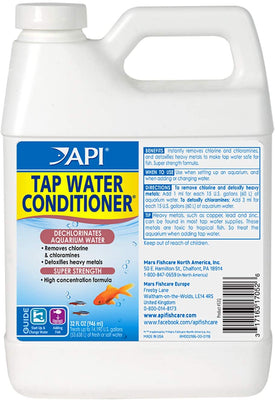 API TAP Acondicionador de agua, neutraliza instantáneamente cloro, cloraminas y otros productos químicos para hacer que el agua de grifo sea segura para los peces, altamente concentrado, usa al agregar o cambiar agua y al añadir peces - BESTMASCOTA.COM