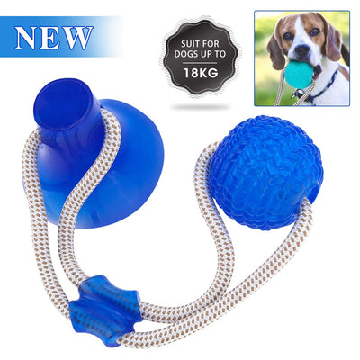 Juguete para morder Molar de GOCHANGE, cuerda interactiva multifunción, juguete de goma para masticar con ventosa para masticar, limpieza de dientes, apto para perros y gatos - BESTMASCOTA.COM