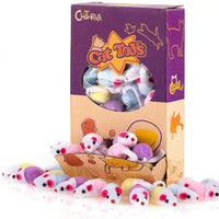 Juguete de 36pcs 1.8" pequeño gato juguetes ratones lindo doble color pequeño mouse juego interactivo