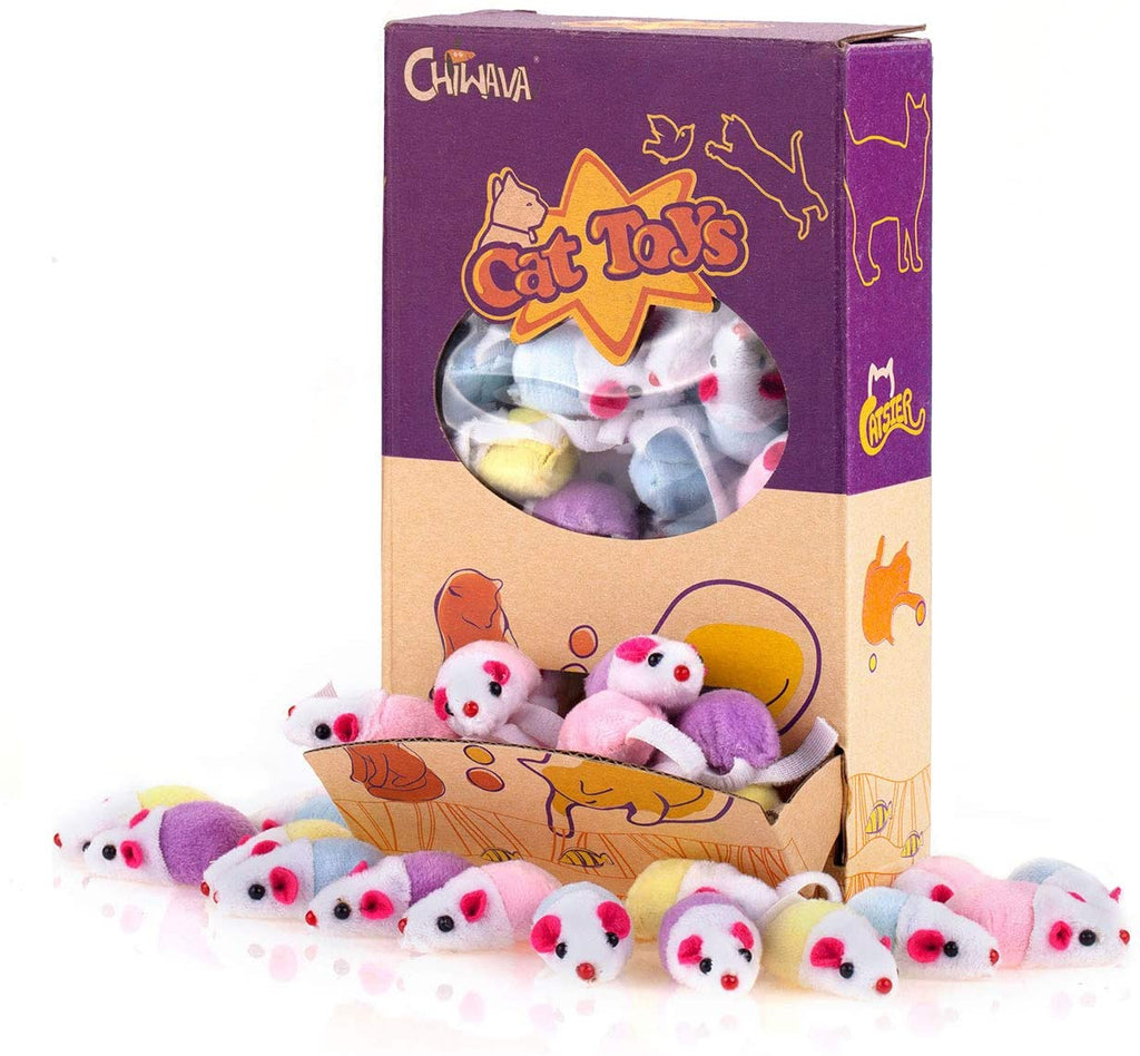 Juguete de 36pcs 1.8" pequeño gato juguetes ratones lindo doble color pequeño mouse juego interactivo