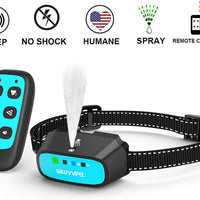 WWVVPET Collar de entrenamiento para perros, 2 modos, collar de corteza para perro (no incluye rociador de citronela), recargable de 500 pies, sin choque eléctrico inofensivo - BESTMASCOTA.COM