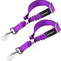 URPOWER Cinturón de seguridad para perro, 2 unidades, cinturón de seguridad ajustable para mascotas, cinturón de seguridad para vehículos, nailon, resistente, elástico y duradero, cinturón de asiento de coche para perros, gatos y mascotas - BESTMASCOTA.COM
