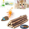 WoLover Cat Catnip Sticks Natural Matatabi Silvervine Sticks – Limpieza de dientes Molar Herramientas Gatito Gato Masticar Juguete Natural Catnip Ratón Gato Juguete - BESTMASCOTA.COM