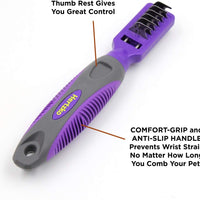 Mat Remover by hertzko – diseñado con Sharp – Trampas y elimina esteras, Nudos, enredos, cazadores o Dead Pequeño Hair – adecuado para perros y gatos - BESTMASCOTA.COM