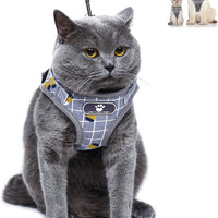 Arnés de gato y correa a prueba de escape y arnés para perro ajustable de malla suave para caminar con correa reflectante para mascotas, gatito, cachorro y conejo - BESTMASCOTA.COM