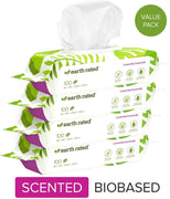 Toallitas para perros con clasificación a la Tierra con certificación USDA 99 % biológica, hipoalergénicas para mascotas para perros y gatos, toallitas de aseo para patas, cuerpo y trasero - BESTMASCOTA.COM