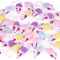 Juguete de 36pcs 1.8" pequeño gato juguetes ratones lindo doble color pequeño mouse juego interactivo
