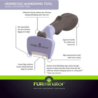 Furminator Undercoat DesShedding Tool for Small Cats - Short Hair - BESTMASCOTA.COM