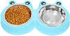 UPSKY - Cuencos dobles para gatos, para modelar, alimentador de agua alimentaria, antideslizante, acero inoxidable, para conejo y mascotas - BESTMASCOTA.COM