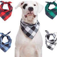 Odi Style Buffalo Bandana para perro, 4 unidades, pañuelos de algodón, pañuelos, pañuelos, baberos triangulares, accesorios para perros pequeños, medianos, grandes, cachorros, mascotas, negro y blanco, rojo, verde, azul y azul marino - BESTMASCOTA.COM