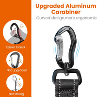Correa de seguridad para perro IOKHEIRA 3 en 1, multifuncional, para mascotas, con cierre de gancho y hebilla para cinturón de seguridad, mosquetón giratorio de aluminio - BESTMASCOTA.COM