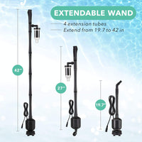 Higger 12V DC 5 en 1 Eléctrico Acuario Grava Aspiradora Kit de Arena Arandela Grava Herramientas de Limpieza de Cambio de Agua para Tanque de Pescado - BESTMASCOTA.COM