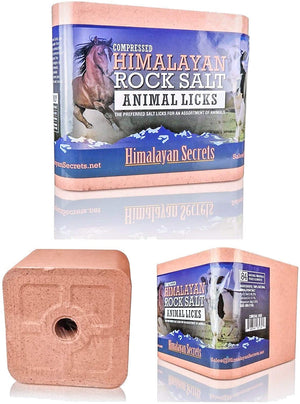 Lecho de sal del Himalaya comprimido para caballo, vaca, cabra, etc. Hecho de sal del Himalaya especialmente seleccionada de mayor calidad – Minerales distribuidos uniformemente – 100% puro y natural - BESTMASCOTA.COM