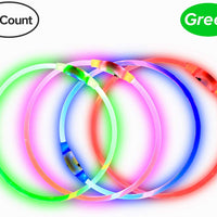Collar de perro LED BSEEN recargable por USB, brillante para seguridad nocturna, collar de perro de moda, para perros pequeños, medianos y grandes - BESTMASCOTA.COM