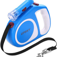 Upsky Correa retráctil para perro, 16 pies, escalable, correa para caminar para perro con linterna brillante para pequeño-mediano, libre de movimiento, un botón de rotura y bloqueo - BESTMASCOTA.COM