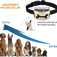 Awaiymi - Collar de corteza para perro, recargable, con 7 sensibilidades, vibración, choque seguro o no corteza, collar reflectante para perros pequeños, medianos y grandes - BESTMASCOTA.COM