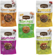 Rachael Ray Nutrish paquete de variedad de 5 bocadillos masticables de 3 oz cada mordida de hamburguesa, asadores salados, molinillos de carne, receta de tocino de pavo y pasteles de garra de pollo - BESTMASCOTA.COM