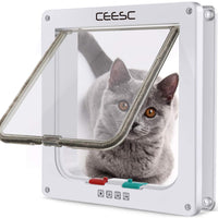 CEESC Puerta magnética para gato con 4 vías de bloqueo para gatos, gatitos y gatitos, 3 tamaños y 2 opciones de colores - BESTMASCOTA.COM