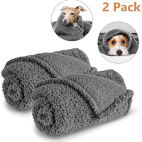 AIPERRO - Juego de 2 mantas de forro polar para perro, suaves y cálidas, para cama, sofá, asiento de coche, lavable para cachorros y gatos - BESTMASCOTA.COM