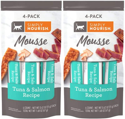 Simply Nourish Mousse Cat Treat Atún y Salmón – 2 unidades - BESTMASCOTA.COM