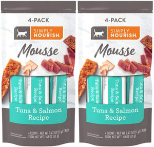 Simply Nourish Mousse Cat Treat Atún y Salmón – 2 unidades - BESTMASCOTA.COM