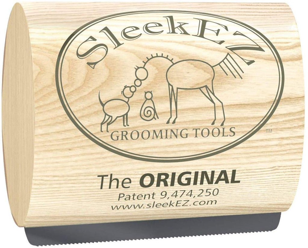 SleekEZ - Herramienta de aseo original para perros, gatos y caballos - Cepillo para pelo corto y largo - Elimina sin dolor el 95% del pelo suelto, piel y suciedad - fácil de limpiar - fabricado en Estados Unidos - BESTMASCOTA.COM