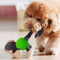 Juguete para perro Raffaelo, juguete de peluche, juguete de peluche para perro, juguete de masticar con espátula, limpieza de dientes para cachorros, perros pequeños y medianos - BESTMASCOTA.COM