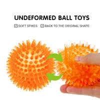 Bolas chirriantes para perros pequeños, pelotas de goma para perros, 6 unidades, colores brillantes, bolas de juguete para perro, juguetes chillones para perros, juguetes para masticar para perros pequeños, juguetes de dentición para cachorros - BESTMASCOTA.COM