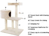 Árbol para gatos de 3 niveles, torre de felpa de varios niveles con postes para arañar, cama estilo perca, condominio de gatos y juguete para colgar para gatos y gatitos de PETMAKER (31") - BESTMASCOTA.COM