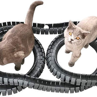 Magic Cat Track y pelota tamaño doble, juguete para gatos, Gatos, Mascotas, Kitties, que consta de 16 'flexible pistas y 4 bolas) - BESTMASCOTA.COM