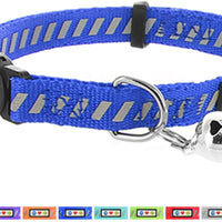 pawtitas mascota tráfico reflectante cuello de gato con hebilla de seguridad y campana - BESTMASCOTA.COM