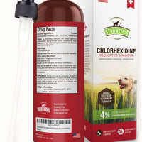 Champú de cloro hexidina para perros, gatos – 16 oz – Champú medicado para perros y gatos, lavado de mascotas para pieles irritadas, tratamiento de puntos calientes, mango, olor, infección de levadura, alivio de picazón de alergia, anillo, antifúngico, Es - BESTMASCOTA.COM