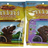 Zuke's Mini Naturals Paquete de variedad de cereales húmedos saludables, 6 sabores (cerdo asado, conejo salvaje, pollo asado, pato delicioso, salmón salado y mantequilla de maní fresca) 6 onzas. - BESTMASCOTA.COM