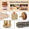 KATUMO Juguetes para masticar hámster, 12 piezas de madera natural, conejillos de indias, ratas, chinchillas, juguetes, accesorios adecuados para conejos, gerbios, mascotas pequeñas, accesorios para masticar y jugar ejercicio de dientes - BESTMASCOTA.COM