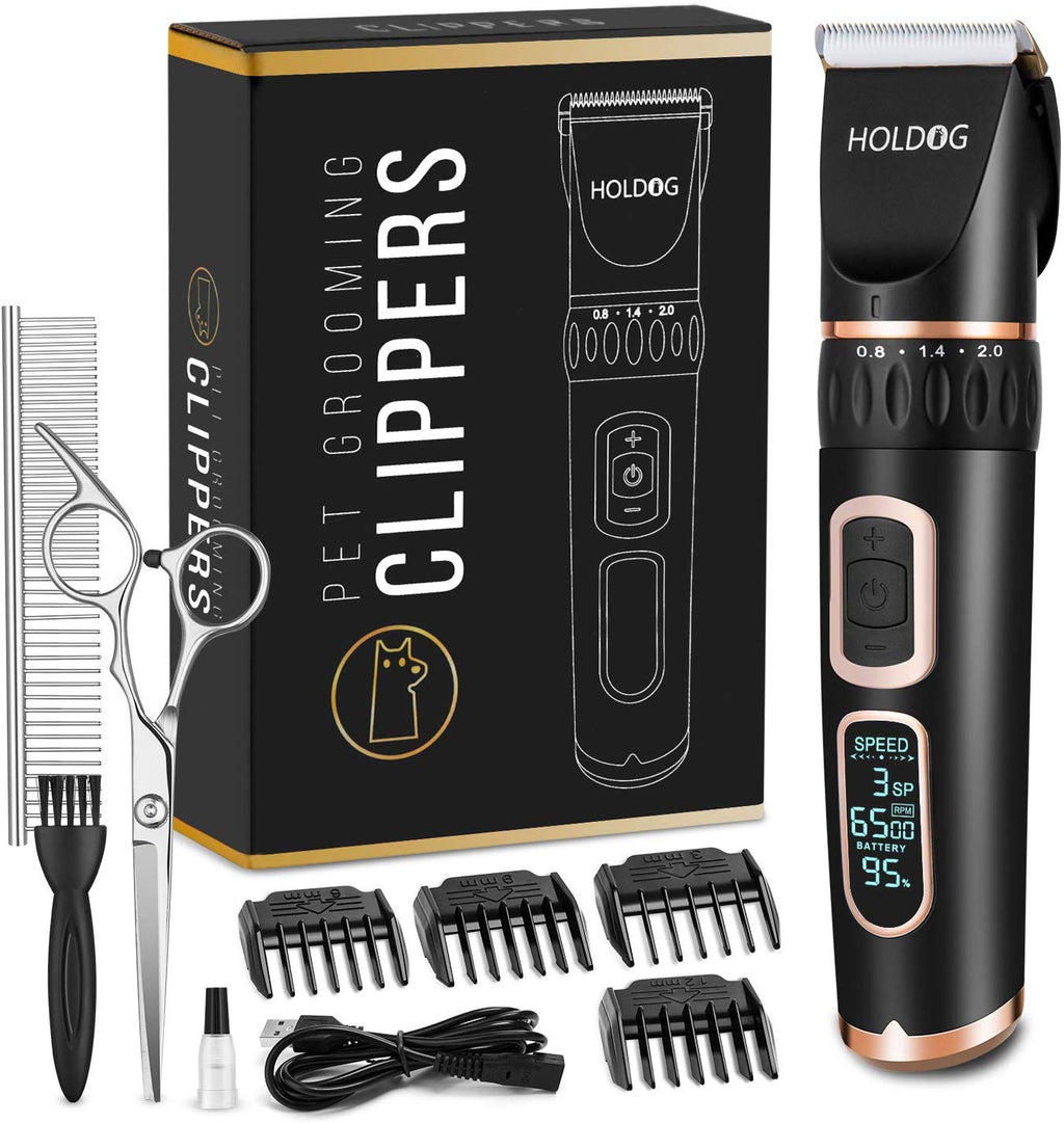 Dog Clippers Professional Heavy Duty Dog Grooming Clipper 3 Speed Low Noise High Power Rechargeable Cordless Pet Grooming Tools for Small Large Dogs Cats Pets with Thick Heavy Coats BESTMASCOTA.COM