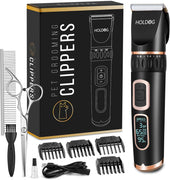 Dog Clippers Professional Heavy Duty Dog Grooming Clipper 3-Speed Low Noise High Power Rechargeable Cordless Pet Grooming Tools for Small & Large Dogs Cats Pets with Thick & Heavy Coats - BESTMASCOTA.COM