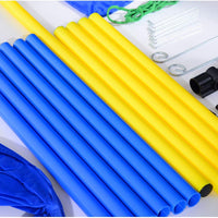 Equipo de entrenamiento para perros Pawhut, de agilidad, con obstáculos, en color azul y amarillo - BESTMASCOTA.COM
