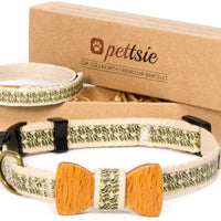 Collar en forma de corbata de lazo para la seguridad de gatos independientes, suave, ajustable y pulsera de la amistad para usted - BESTMASCOTA.COM
