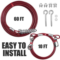 BV Pet - Carro de antena para perro de hasta 69.4 lbs con cable de amarre de 9.8 ft - BESTMASCOTA.COM