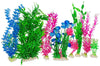 Otterly Pets Plantas de plástico para decoración de peceras grandes artificiales, decoración de acuario y accesorios, paquete de 8 - BESTMASCOTA.COM
