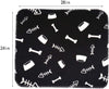 Manta para perro, suave y cálida, con estampado de huellas, para perros pequeños, medianos, grandes, gatos, cachorros, gatitos, otros animales, color negro, gris - BESTMASCOTA.COM