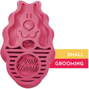 KONG ZoomGroom - Cepillo para perros (tamaño pequeño), color frambuesa - BESTMASCOTA.COM