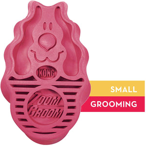 KONG ZoomGroom - Cepillo para perros (tamaño pequeño), color frambuesa - BESTMASCOTA.COM