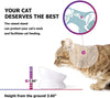 Y YHY - Cuenco de cerámica para comida de gato, diseño inclinado, ángulo de inclinación para proteger la columna vertebral del gato, sin estrés, prevención de reflujo, regalo para gato, color blanco - BESTMASCOTA.COM