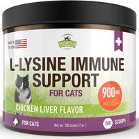Strawfield – Limina para mascotas para gatos – el mejor suplemento de polvo L-lisine para todo el sistema de inmunización natural – Ayuda a mantener la salud respiratoria y de los ojos – 900 mg por servir – 8oz – Fabricado en los Estados Unidos - BESTMASCOTA.COM