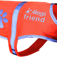 Chaleco reflectante de seguridad para perros, 5 tamaños para adaptarse a perros de 10 libras – 130 libras: alta visibilidad para actividades al aire libre día y noche, mantiene a tu perro visible, seguro de coches y accidentes de caza | Blaze Orange chale - BESTMASCOTA.COM