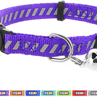 pawtitas mascota tráfico reflectante cuello de gato con hebilla de seguridad y campana - BESTMASCOTA.COM