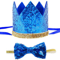 Perktail Cute Pet Birthday Crown Hat and Bow tie Collar Set for Dog Cat Birthday Party Supplies - BESTMASCOTA.COM