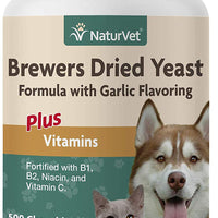 NaturVet – Fórmula de levadura seca de cerveza con sabor a ajo – Plus vitaminas – Apoya la piel sana y brillante – Fortificado con B-1, B-2, Niacina y vitamina C – para perros y gatos - BESTMASCOTA.COM