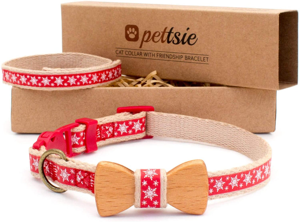 Collar en forma de corbata de lazo para la seguridad de gatos independientes, suave, ajustable y pulsera de la amistad para usted - BESTMASCOTA.COM